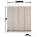 Lazblinds Adjustable Vertical Blinds - Woven Texture Paper Panel Blinds for Patio Doors & Room Dividers, Extendable Track (45 3/4" - 82 5/8" W), Trimmable to 96" H, SleekLoom Dove Grey