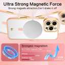 3 x BENTOBEN Magnetic for iPhone 16 Pro Max Case,Clear Electroplated Slim [Compatible with MagSafe] [Full Coverage Camera Protect] Shockproof Protective Phone Case for iPhone 16 Pro Max 6.9",Clear Pink