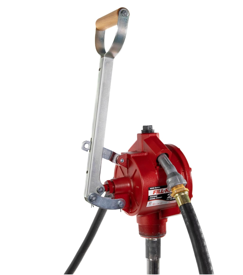Fill-Rite FR152 Fuel Transfer Piston Hand Pump w/Discharge Hose, Nozzle Spout, & Suction Pipe