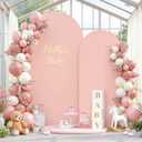 Pink Arch Backdrop Cover Set of 2 Dusty Pink Arch Cover 7.2 and 6ft Wedding Arch Cover Stretchy Backdrop Bridal Baby Shower Birthday Party Arches Stand Covers Spandex