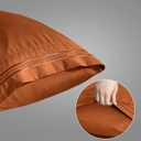 Aormenzy Microfiber Pillow Cases - King Size Set of 4-1800 Thread Count Ultra Soft Rust Pillowcases - Wrinkle Resistant Pillow Covers with Envelope Closure - 20" x 40"