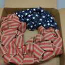 24 Inch Summer Wreath Patriotic for Front Door, 4th July Independence Day Wreath America Patriotic Flag Burlap Farmhouse Decor, Memorial Day Americana Wreaths for Front Door Window Christmas Decor