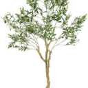 Tall Faux Olive Tree7ft84in Realistic Potted Silk Artificial Indoor with Green Leaves and Big Fruits for Home Office Living Room Bedroom Stairs Foyer Decor.