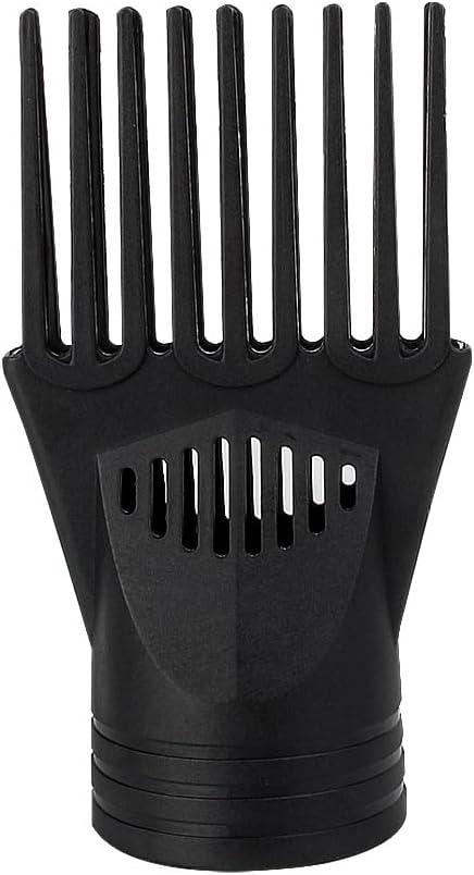 Black Universal Hair Dryer Comb Nozzle Salon Hair Dryer Blow Comb Attachment Hair Styling Nozzle Tool Salon Tool Hair Combs for Straightening Detangling Fine Curly Natural Hair Styling Tools