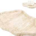 Natural Calacatta Viola Marble Tray, Marble Holder Organizer, Jewelry Dish Trinket Dish for Home Decor (Travertine)