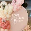 Love Is In Bloom Bridal Shower Party Decal Sign - Engagement/Bride-To-Be/Valentine's Day Party Supplies Wall Decal, Love Is In Bloom Balloon Arch Stickers, Wedding Party Decoration Wall Sticker