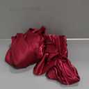 10ft x 10ft Burgundy Backdrop Curtains for Parties, Fabric Satin Background Curtain with Rod Pockets for Weddings, Birthday, Baby Shower, Photography, Graduation Party Backdrop Drapes, 2 Panels