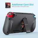 NEWDERY External Battery Station for Nintendo Switch, 10000mAh Backup Portable Charger Case with Quick Charging, 2 Extra Game Card Slots, Adjustable Kickstand