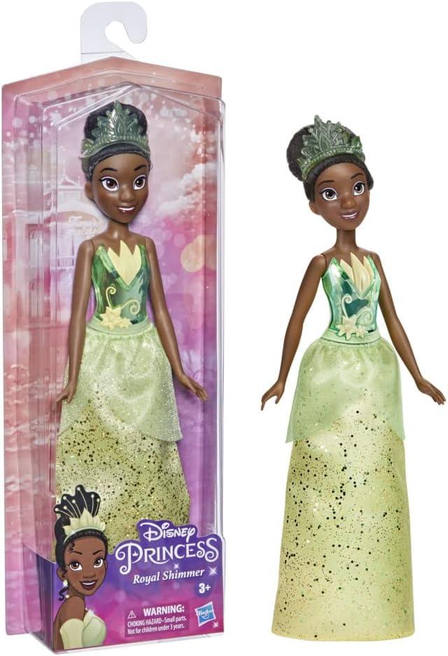 Disney Princess Royal Shimmer Tiana Doll, Fashion Doll with Skirt and Accessories, Toy for Kids Ages 3 and Up
