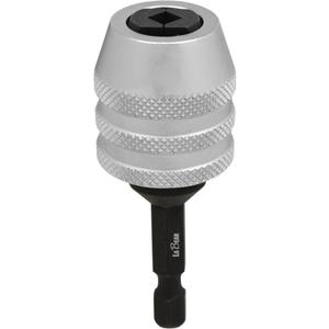 LABEAR Adjustable Tap Chuck M6M12, Keyless Quick Change Tap Holder, 1/4" Hex Shank Tap Adapter for Drill Driver, Cr-V Steel Heavy Duty Threading Tool for Auto Repair & Metalworking