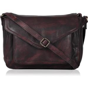 Leather Flapover Crossbody Handbag Purse for Women with Adjustable Strap & Overflap Snap Closure Tote/Bag