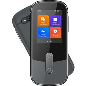 Offline Language Voice Translator Device W09 PRO for 144 Languages and Accents Photo Translation No WiFi Internet Needed for Travel Business W09 Grey