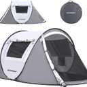 EchoSmile Instant Pop Up Camping Tent, 2/4/6 Person, Easy Setup Tent, Water Resistant Dome, Portable with Carry Bag