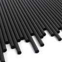 Plastic Drinking Straws 500 Count BPA-Free Black Disposable Straws - DuraHome (500 Pack - Black)