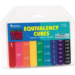 Learning Resources Fraction Tower Equivalency Cubes - 51 Pieces, Ages 6+ Math Learning Toys for Kids, Math Classroom and Homeschool Accessories, Fractions Learning for Kids,Back to School Supplies