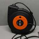 DEWENWILS Retractable Extension Cord Reel, 50 FT Heavy Duty Power Cord, 14AWG/3C SJTOW, 3 Grounded Outlets Lighted Triple Tap, 13 Amp Circuit Breaker, UL Listed (Orange & Black)