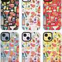 for iPhone 13 & iPhone 14 Case [Military-Grade Drop Protection/Tropical Soft TPU Protective/Camera Protection/for Women & Girls]-Summer Vibes Cocktail Collage Design