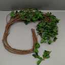 Ollain 43" Artificial Greenery Stems Plants Faux Leaf Green Eucalytus Branches Ficus Twig Fern Fake Green Bushes Shrubs for Home Party Wedding Decoration (4 Pack)