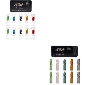 Reusable Glass Filter Tips | Flat Mouthpiece | 10 Pack