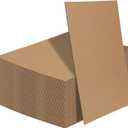 Calenzana 9x12 Corrugated Cardboard Sheets Set of 50, Flat Card Boards Inserts for Crafts, Packing, Shipping, Moving, Mailing