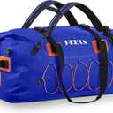 HEETA Waterproof Duffel Bag Motorcycle Dry Bag Backpack, 60L Extra Large Rolltop Travel Duffle Bags with Straps & Handles for Kayaking Rafting Boating Canoeing Camping Gym Beach Cruise Ship 