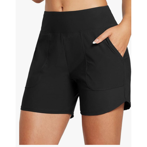 baleaf Women's 3"/5"/ 7" High Waisted Swim Board Shorts Quick Dry Swimsuits Bottoms Trunks with Pockets,Size XL