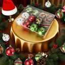 3 x 12 Pcs 2.4 Inch Christmas Ball Ornaments for Tree,Red and Green Glittering Hanging Bulbs Pendants for Christmas Tree Decorations