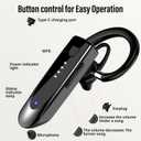 Atheewon Bluetooth Earpiece, Wireless Handsfree with Noise Cancelling Mic, 20Hrs Call Time Bluetooth 5.4 Headset, 180 Hrs Standby Time Headset for Business/Trucker/Driver