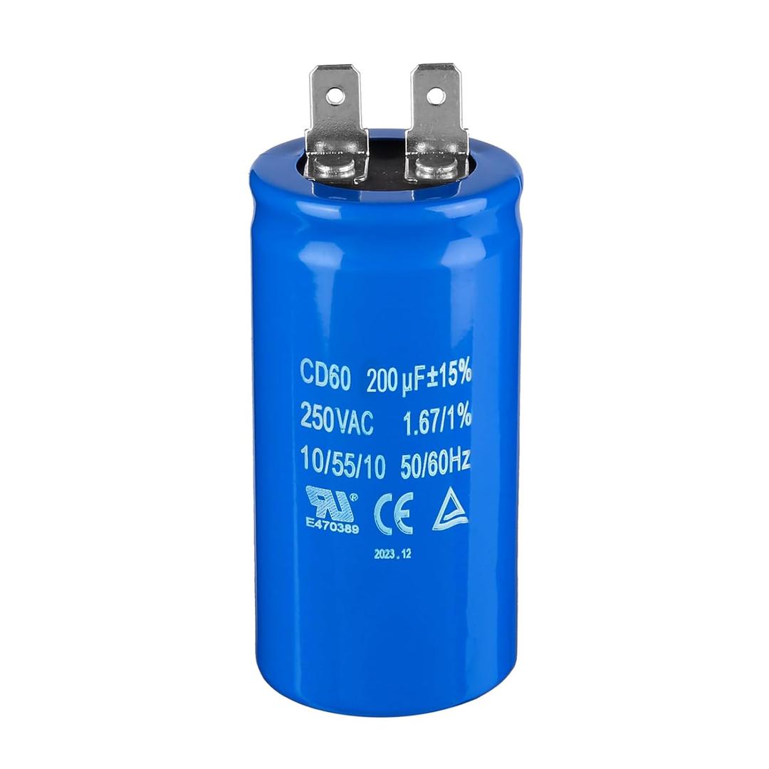 200uF/MFD CD60 Motor Start Capacitor 250VAC 50/60Hz for Electric Motor Starting