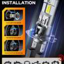 FAHREN H7 Led Bulbs, Upgraded Brightness, Hours Lifespan, Real 1:1 Halogen Mini Size, 6500K Cool White, Plug and Play, Pack of 2 (2026 Updated)