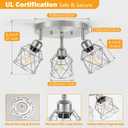 Baocuz 3-Light Brushed Nickel Semi Flush Mount Ceiling Light, Adjustable Kitchen Light Fixtures Ceiling Mount E26 Base Multi-Directional Silver Ceiling Spot Lights for Hallway Farmhouse Foyer
