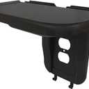 suptek Large Wall Outlet Shelf,Home Wall Shelf Organizer for Outlets,Perfect for Bathroom Kitchen,Bedrooms,Ideal for Cell Phone Speaker up to 20lbs,with Cable Management and Detachable Hooks (S3XLB) (Black)