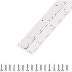 Piano Hinge 36 Inch x 1.5 Inch Stainless Steel Continuous & Piano Hinge Heavy Duty Piano Hinges, 0.04" Leaf Thickness, 0.5" Knuckle Length, Screw Included