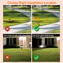 Solar Lights Outdoor Waterproof Solar Garden Light for Outside Yard Landscape Lighting Pathway Spot Lights Spotlight Wall Light Auto On/Off, Pack of 6 (Cool White)