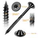 VIGRUE Deck Screws, Wood Screws - Star Drive Decking Screws for Timber, Log, Landscaping Wood, Rust-Resistant, Easy to Install, DIY Projector & Wood Working (60PCS #14X2-7/8)