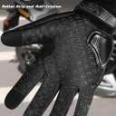COFIT Breathable Mesh Motorcycle Gloves, Touchscreen Protective Motorbike Gloves for Men and Women BMX ATV MTB Riding, Road Racing, Motocross Racing, Cycling, Black, Large