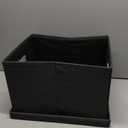 Sturdy Vinyl Record Storage Box - Album Storage Holds up 50+ Single Record | LP Storage Organizer Crate With Lid, Decorative Moving Box For Records, Solutions to Protect Your Precious Collection Black