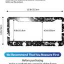 3 x Moon and Star License Plate Frames 2 Pack Aluminum License Plate Holder 2 Hole with Screws (19)