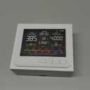 Professional Indoor Air Quality Monitor with 7X AQI Alarms,16 in 1 Portable Real-Time Detector for PM2.5 | PM10 | CO2 | TVOC | HCHO | Temp | Hum for Home Cars Plants Pets (Cloud White)