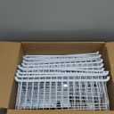 Over The Door Pantry Organizer, 8-Tier Over The Door Organizer with Adjustable Baskets, Metal Hanging Spice Rack for Pantry Organizers and Storage, Suitable for Kitchen Laundry Room & Bathroom, White