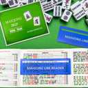 8 Pcs Mahjong Card Guide and Line Finder Set, Game Strategy Helper Tool for Beginners and Seniors, Perfect for Travel, Party, Game Night, Competition (Blue)