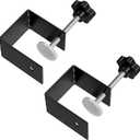 C Clamp, Heavy Duty C-Clamp 304 Stainless Steel Adjustable Cabinet Installation Clamps Cabinetry Clamps Tools Drill Hole Guide Design for Easy and Fast Installing Frame of Cabinets Drawer (2 Pack)