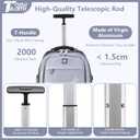 NEW TILAMI 19 Inch Rolling Backpack 4 Spinner Wheels for School Travel, Grey