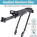 Rear Bike Rack,Bike Cargo Rack,Aluminum Alloy,Large Size Reflective,Retractable,Universal