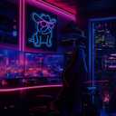 Cowboy French Bulldog Neon Light for Wall Decor, Dog with Cowboy Hat Led Light Up Sign, USB Connectivity Adjustable Brightness, Wall Decor for Dog Lover,Pet Shop, French Bulldog Gifts (Bule Pink)