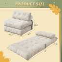 WLIVE Sofa Bed, Bonless Couch, Bean Bag Chairs for Adults, Pull Out Couch, with Pillow, for Living Room Dorm Bedroom, Beige