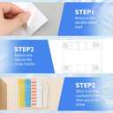 Straw Holder for Cabinet Door,9.6'' Large Acrylic Straws Organizer Storage Dispenser,Kitchen Accessories Container,with 8pcs Double-sided Tape,10 Sheet Note Paper,1pc Brush(Clear)