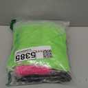 I Love The 80's Disco Outfits Costume Accessories for Women Shoulder Top Headband Earring Necklace for Halloween Party (Rose Red, Neon Green, Small)