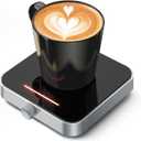 Maestri House Mug Warmer, Electric Coffee Cup Warmer for Desk with 3-Temp Settings,Auto Shut Off, Constant Temperature Heating for Beverage, Milk, Tea and Hot Chocolate at Home & Office (Silver)