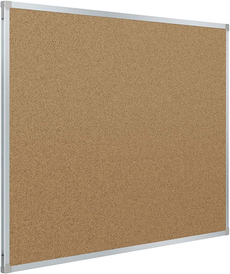 Mead Corkboard, Framed Bulletin Board, 3' x 2', Cork Board, Aluminum Frame (85361)